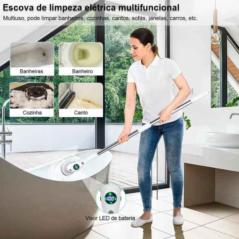 Escova Elétrica de Limpeza Multiuso - 7 em 1