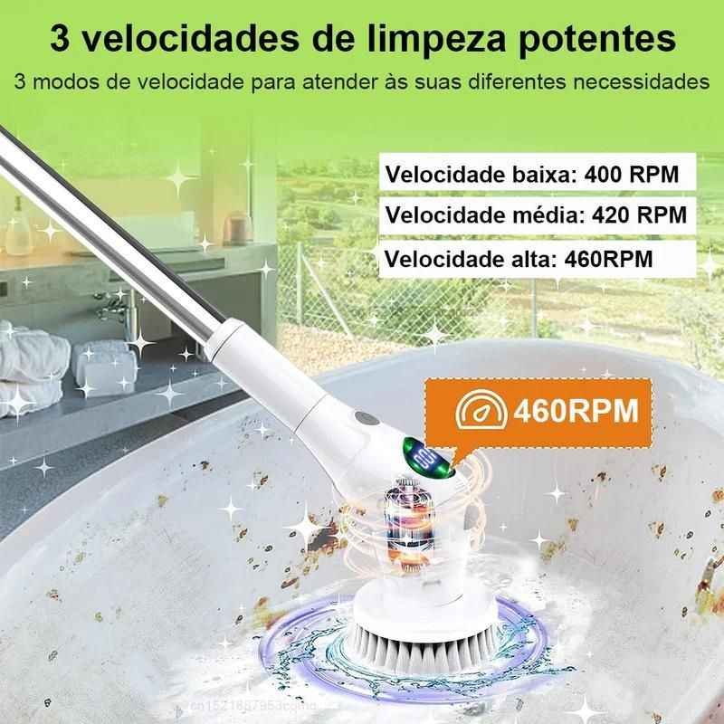 Escova Elétrica de Limpeza Multiuso - 7 em 1