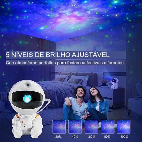 Regulagem de intensidade Luminária Astronauta das Galáxias Loja Eletroflix
