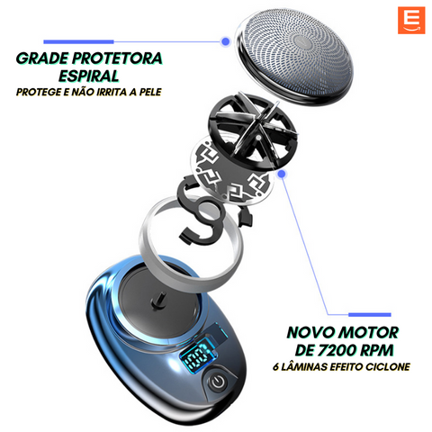 Barbeador Elétrico À Prova d' Água - Easy Barber 4D