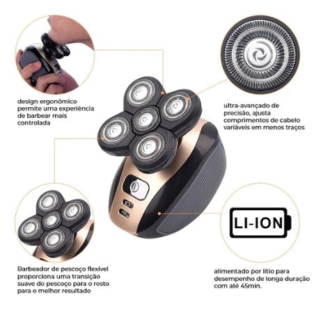 Barbeador e Aparador Elétrico 5 em 1 - Blader Pro