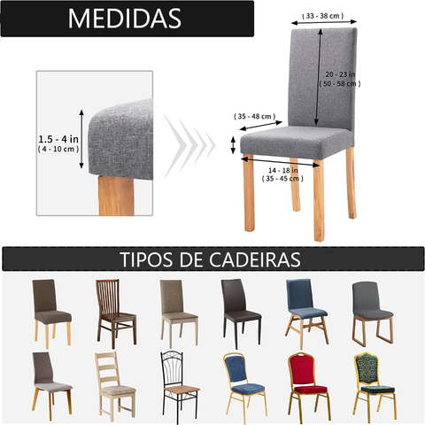 Capa Protetora Elástica para Cadeira Jacquard - ChairConfort