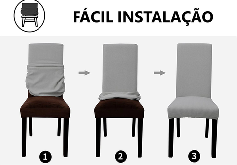 Capa Protetora Elástica para Cadeira Jacquard - ChairConfort