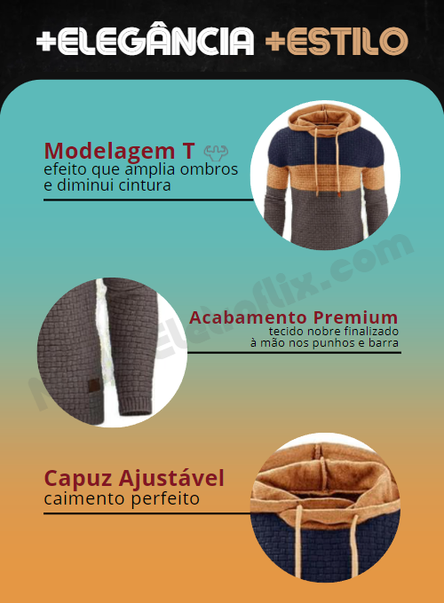 Casaco Masculino com Capuz Mônaco