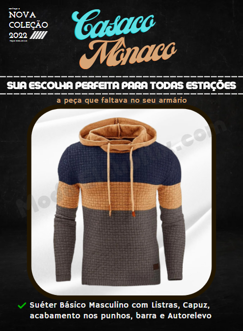 Casaco Masculino com Capuz Mônaco