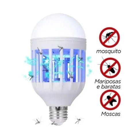 Lâmpada Led com Luz UV Extermina Mosquitos e Insetos - Bivolt E27