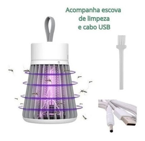 Luminária Ultrassônico Armadilha Mosquitos e Insetos -ChoqueLed