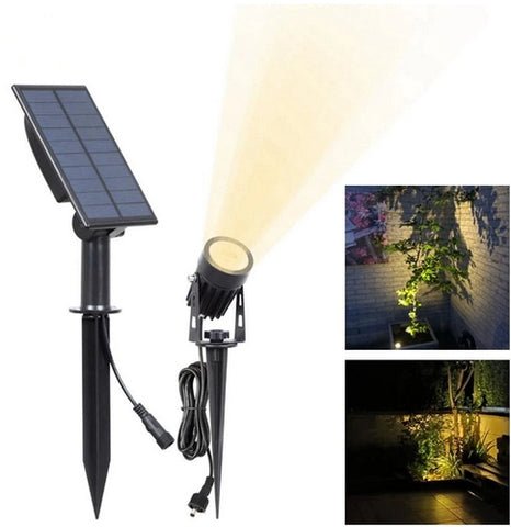 Spot Luz de Led Jardim Com Painel de Energia Solar