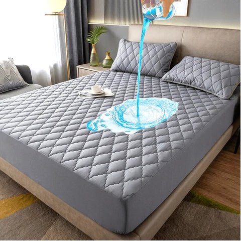 Conjunto Lençol e Fronhas Macias Impermeável e Acolchoado Matelassê - Lux