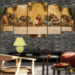 Quadros Decorativo 128x60 Santa Ceia Ao Lado Jesus Lindo N3
