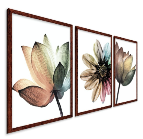 29 Quadros Decorativos Moldura Quarto Sala Hall Flores Floral - Image 1