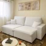 Capa de Sofá Retrátil Spandex + 2 Capas de Almofadas + Fixadores, Lisas , Pronta entrega, (2,3 Lugares) - Image 13