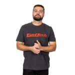 Camiseta Cinza Mescla FT Vermelho