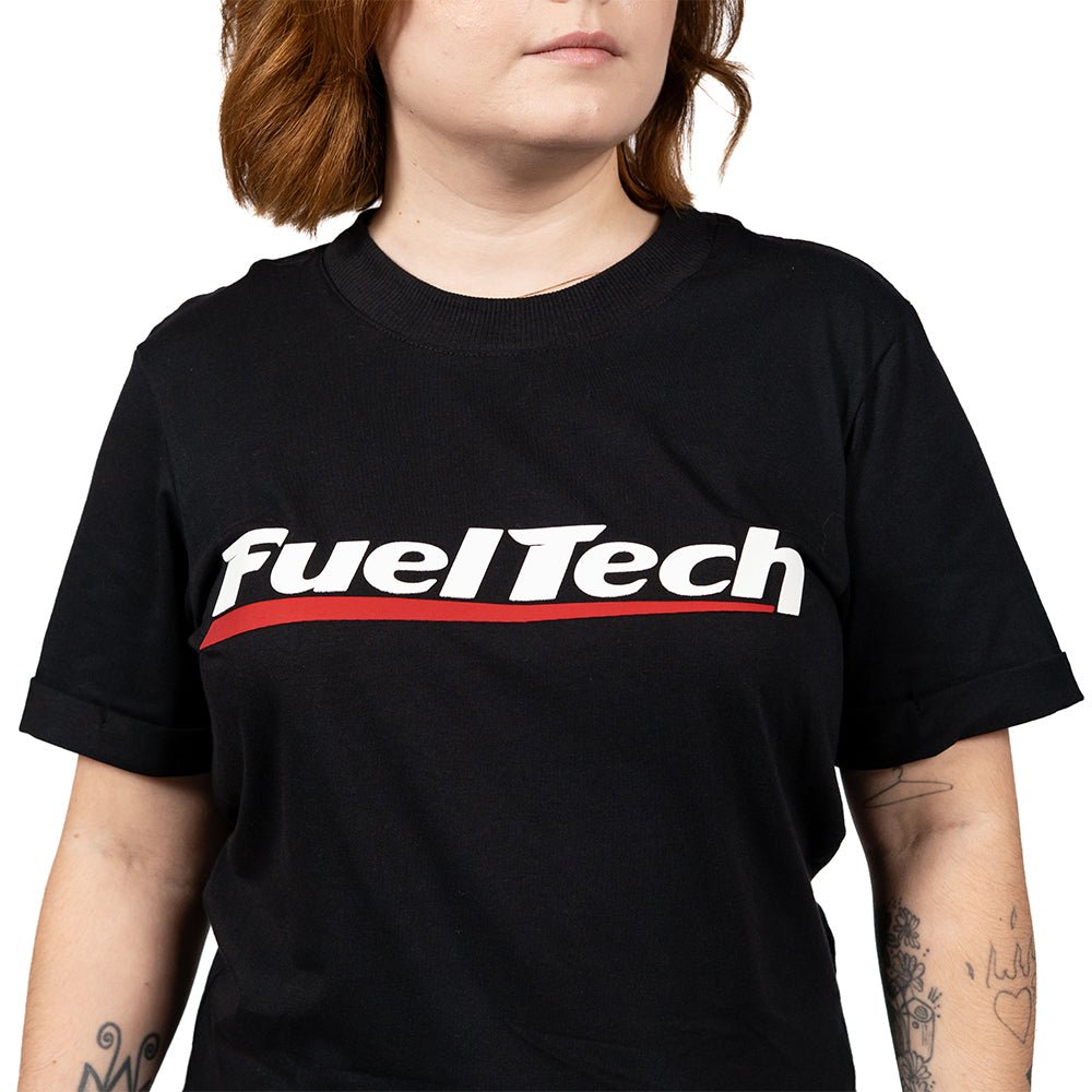 C1_02542 Camisa Baby Look Preta Clássica FT - Image 1