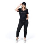 Camiseta Baby Look Preta Carbono - Image 3