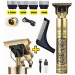 Maquina Acabamento Recarregável Detalhe Cabelo Barba Sem Fio