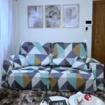 Capa de Sofá Retrátil Spandex + 2 Capas de Almofadas + Fixadores, Estampadas, Pronta entrega, (2,3 Lugares) - Image 5