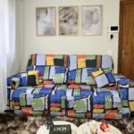 Capa de Sofá Retrátil Spandex + 2 Capas de Almofadas + Fixadores, Estampadas, Pronta entrega, (2,3 Lugares) - Image 7