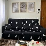 Capa de Sofá Retrátil Spandex + 2 Capas de Almofadas + Fixadores, Estampadas, Pronta entrega, (2,3 Lugares) - Image 15