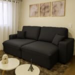 Capa de Sofá Retrátil Spandex + 2 Capas de Almofadas + Fixadores, Lisas , Pronta entrega, (2,3 Lugares) - Image 8