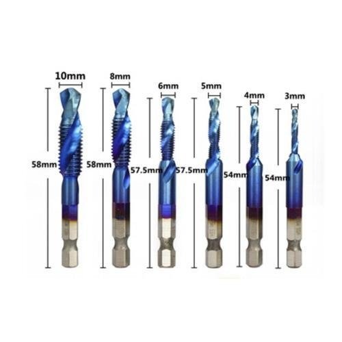 kit-6-brocas-roscas-thread-drills-eletroflix-221060 Kit 6 Brocas Roscas - Thread Drills - Image 1