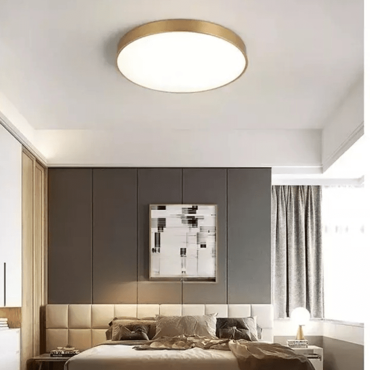 luminaria-de-teto-decorativa-dourada-redonda-led-eflix-luminaria-eflix-268626 Luminária de Teto Decorativa Dourada Redonda LED - eFlix - Image 1