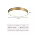 Luminária de Teto Decorativa Dourada Redonda LED - eFlix - Image 10