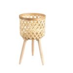 Vaso de Bambu Trançado com Suporte -  Flowers X - Image 3