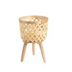 Vaso de Bambu Trançado com Suporte -  Flowers X - Image 2