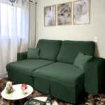 Capa de Sofá Retrátil Spandex + 2 Capas de Almofadas + Fixadores, Lisas , Pronta entrega, (2,3 Lugares) - Image 16