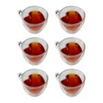Xícara Coração de Vidro e Parede Dupla em Formato de Coração - Kits com 02, 04 ou 06 Xícaras - Image 6