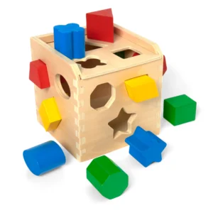 Kids Wooden Shape Sorter Cube – Montessori Learning Toy